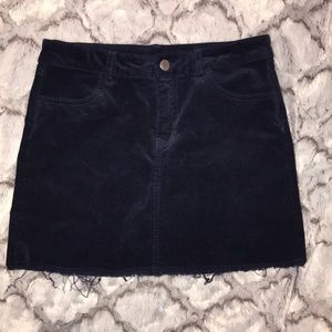 Girls navy blue corduroy/velvet mini skirt!!